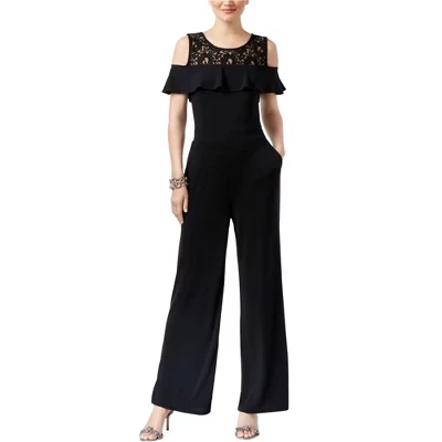 Женский комбинезон I.N.C с открытыми плечами черный-deepblack