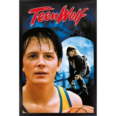 Волчонок-подросток (1985) - DVD Key Art Настенный плакат в рамке черного цвета