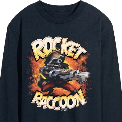 Мужской лонгслив Стражи Галактики Rocket Boom, темно-синий