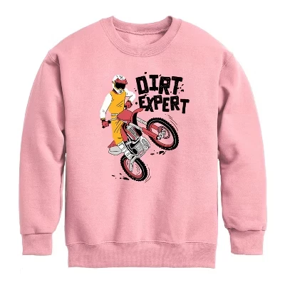 Флисовая толстовка Dirt Expert с графическим рисунком и длинным рукавом лилового цвета