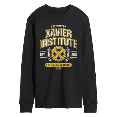 Men's -  - X-Men Property Of Xavier Institute Long Sleeve Graphic T-Shirt black