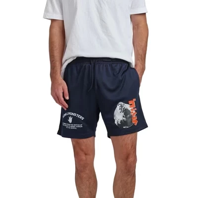 King of Monsters Men's Navy Blue Lounge Shorts godzilla king of monsters