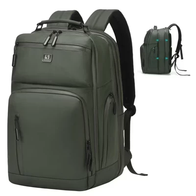 Деловой рюкзак Unique Bargains, зеленый, для ноутбука 48×35 см