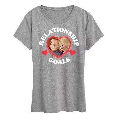 Женская футболка Chucky «Relationship Goals», серая