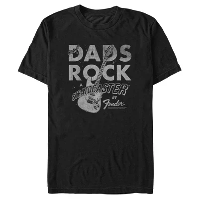 Мужская футболка Cool Dads Rock a Stratocaster черного цвета