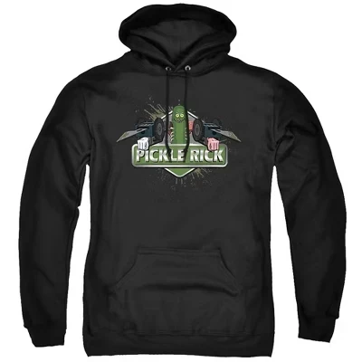 Толстовка с капюшоном для взрослых Rick And Morty Pickle Rick черная