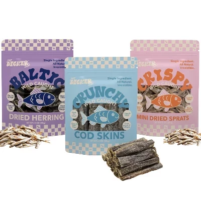 Лакомство для собак THE LICKER STORE из сушеной трески, 3×85 г