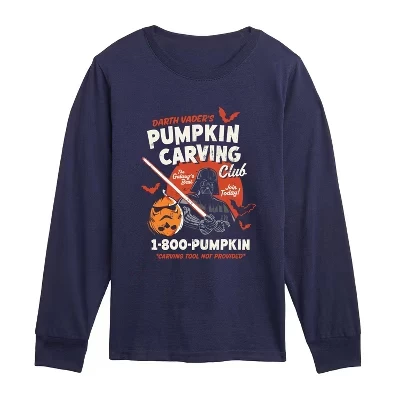 Футболка с длинным рукавом Darth Vader's Pumpkin Carving Club с рисунком Дарта Вейдера