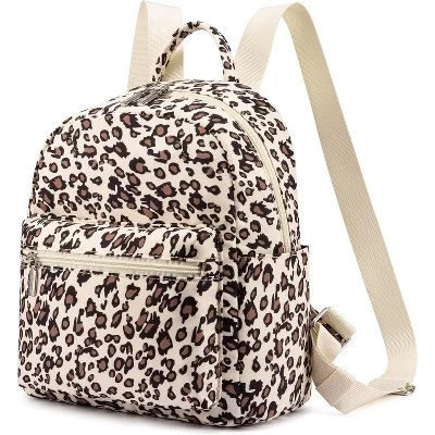 Lightweight Mini Backpack for Women – Small Waterproof Daily Purse & Casual Daypack leopard