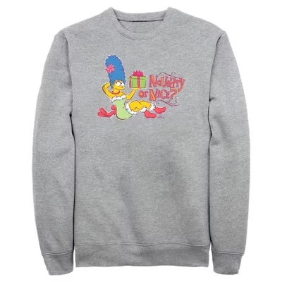 Мужское худи The Simpsons Мардж, серое меланжевое