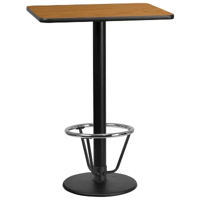 Барный стол Flash Furniture 61×76 см с подножкой, натуральный