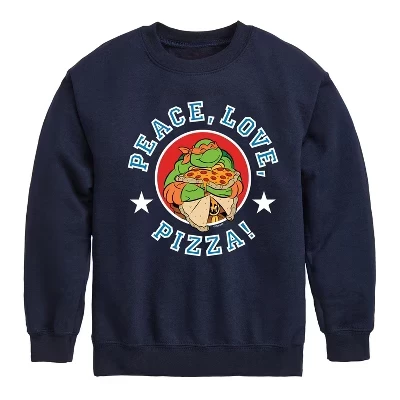 Флисовая толстовка с длинным рукавом Peace Love Pizza и графическим рисунком