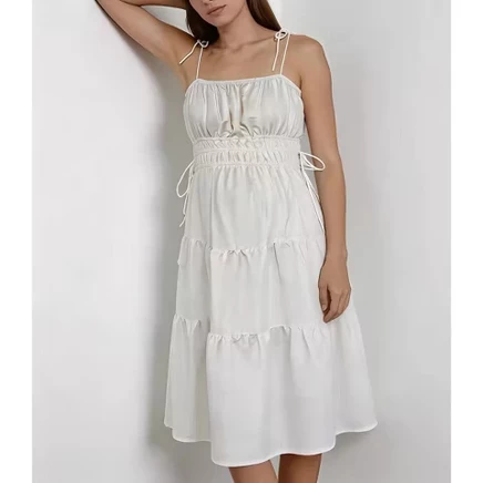 Женское платье для беременных Yesfashion макси, белое