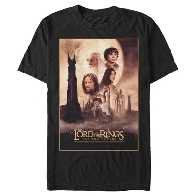 Мужская футболка The Lord of the Rings: Две башни, черная