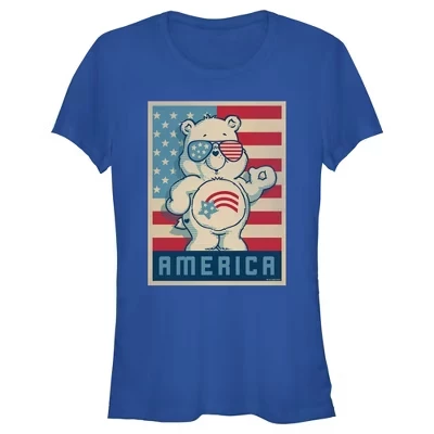 Футболка Junior's Retro America Cares Bear, синяя