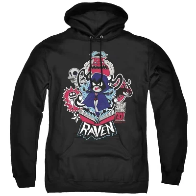 Толстовка с капюшоном для взрослых Teen Titans Go Raven черного цвета