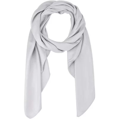 Women's Solid Square Large Elegant Satin Neckerchief Bandanas for Travel Office 1 Pc 43.3'' gray