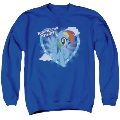 Толстовка с круглым вырезом для взрослых Tv Rainbow Dash