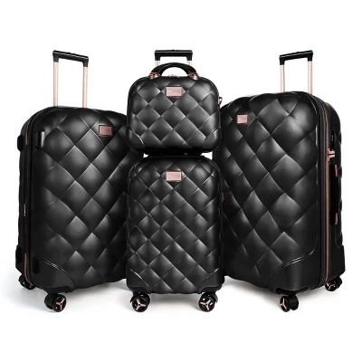 Чемодан New York Xpress WD-8810, 4 шт., с жестким корпусом, с возможностью увеличения веса, с поворотными колесиками, TSA-замком 14