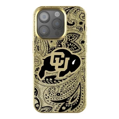 Чехол для мобильного телефона NCAA Big 12 Universities с золотыми блестками Пейсли для Apple iPhone colorado buffaloes