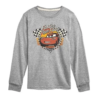 Спортивная футболка с рисунком Faster Than Fast с длинным рукавом athletic heather