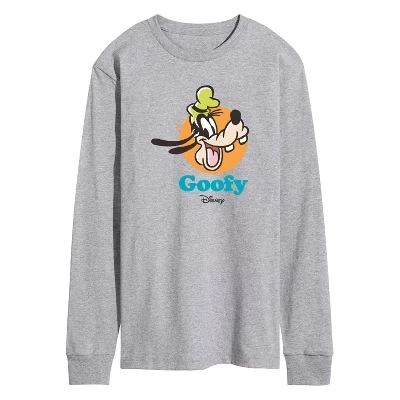 Мужская футболка Disney Goofy с длинным рукавом, серая