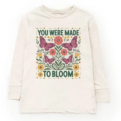 Молодежная футболка с длинным рукавом You Were Made To Bloom натуральная