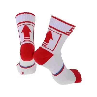 Cycling Athletic Socks Sweat-Absorbent,Anti-Friction Outdoor 1 Pair Colorblocked multicolor