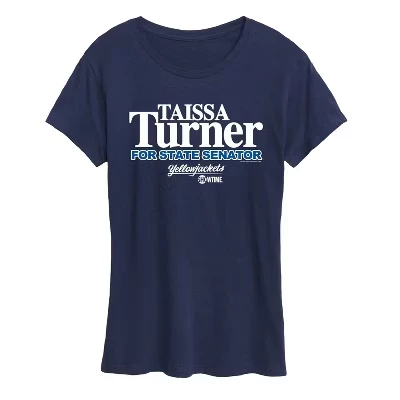 Женская футболка Taissa Turner Senator с коротким рукавом и графическим рисунком