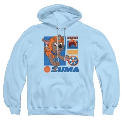Мужская толстовка с капюшоном Paw Patrol Zuma Action Icon светло-голубого цвета