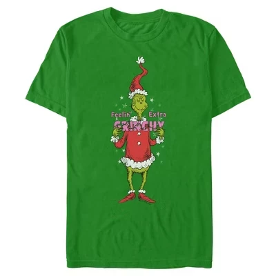 Мужская футболка Feeling Extra Grinchy с блестками