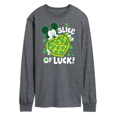 Мужская футболка с длинным рукавом Slice Of Luck с графическим рисунком heather charcoal
