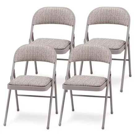 Комплект из 4 складных стульев Meco Sudden Comfort с мягким сиденьем, бежевые