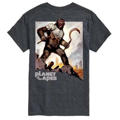 Мужская футболка Planet of the Apes с принтом, графитовая