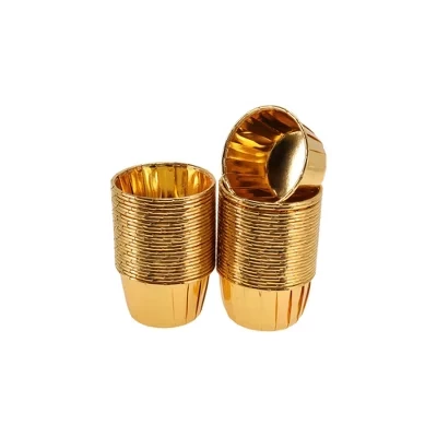 Одноразовые формочки для выпечки Unique Bargains, золотистые, 50 шт., 6,5×4 см