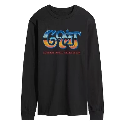 Men's -  - Retro Logo Long Sleeve Graphic T-Shirt black