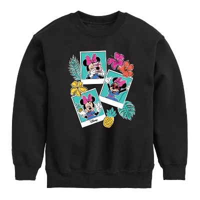 Флисовая толстовка с длинным рукавом Minnie Assorted Pics Graphic черный