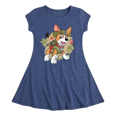 Костюм для девочек - Paw Patrol - Трекер Paw Patrol Fit & Flair с коротким рукавом и графическим принтом, синий