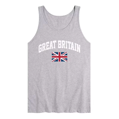 Мужская майка с изображением флага Великобритании athletic heather