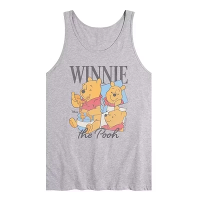 Мужская майка Winnie the Pooh Bootleg, серый меланж