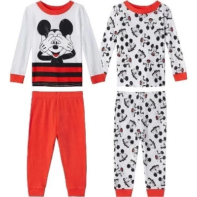 Детская пижама Disney 4-предметная Mickey Mouse для мальчика, peek a boo