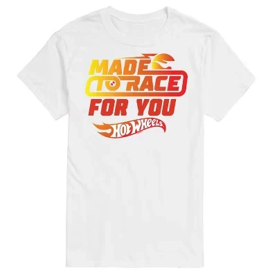 Мужская футболка Valentine's Made to Race с коротким рукавом и графическим принтом, белая