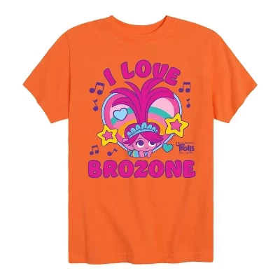 Футболка с коротким рукавом и рисунком Poppy I Love Brozone оранжевого цвета
