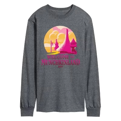 Мужская футболка с длинным рукавом Munchkinland с графическим рисунком heather charcoal