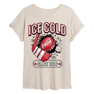 Женская футболка Coca-Cola Ice Cold Hockey с объемным рисунком birch