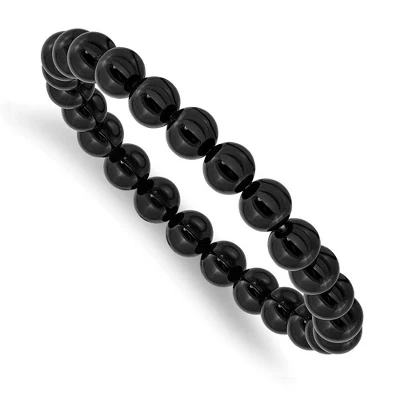 Браслет Black Bow Jewelry Co. из агата, черный