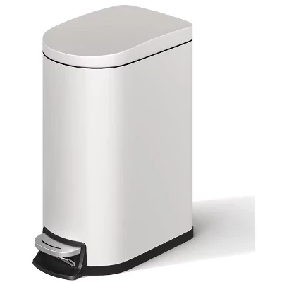 Педальный контейнер для мусора coolmee 10 л, белый
