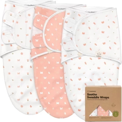 Набор из 3 органических пеленок KeaBabies Soothe, с бабочками