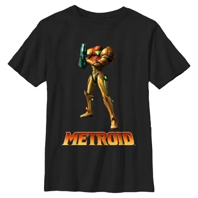 Футболка для мальчиков Prime Samus Aran Full Shot черная