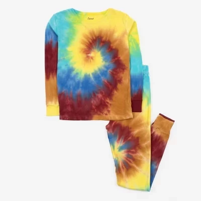 Детская пижама Leveret Kids из двух частей с красителем для галстуков swirl 1 tie dye